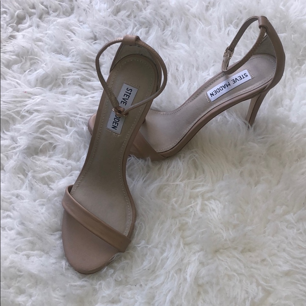 Steve Madden Stecy Natural Ankle Strap Heels